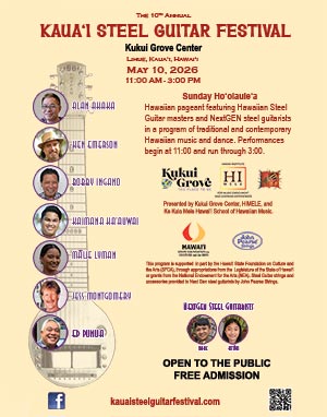 2026 Kaua&lsquo;i Steel Guitar Festival Poster